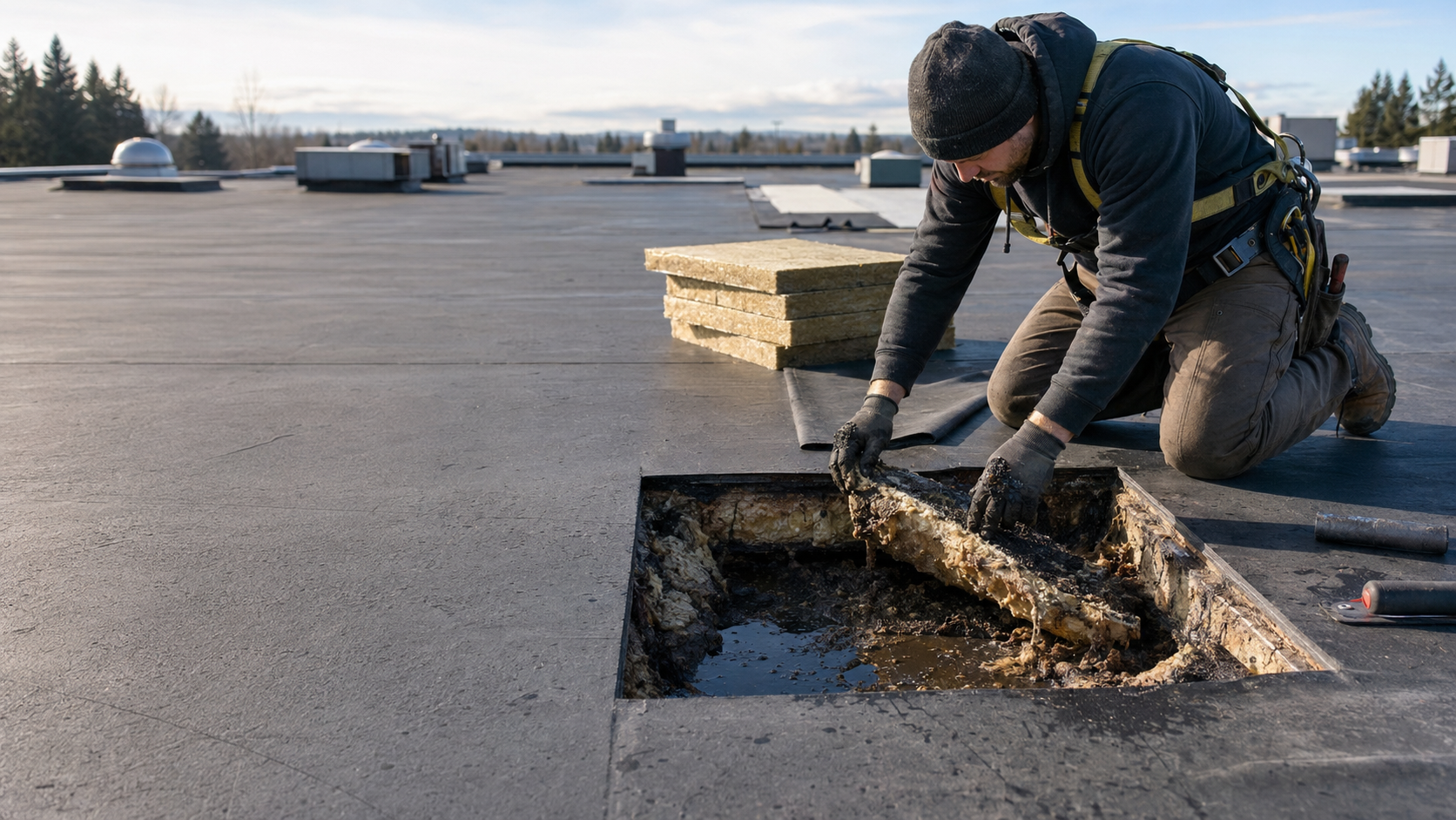 Tie the repair into the roof